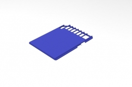 SD Card Bottom Housing, Blue Color