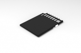 SD Card Bottom Housing, Black Color